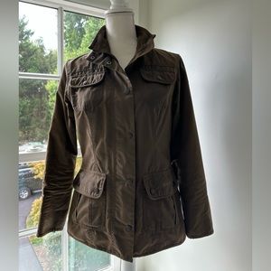 Barbour Vintage Waxed Jacket in Original Barbour Tartan Womens US 6